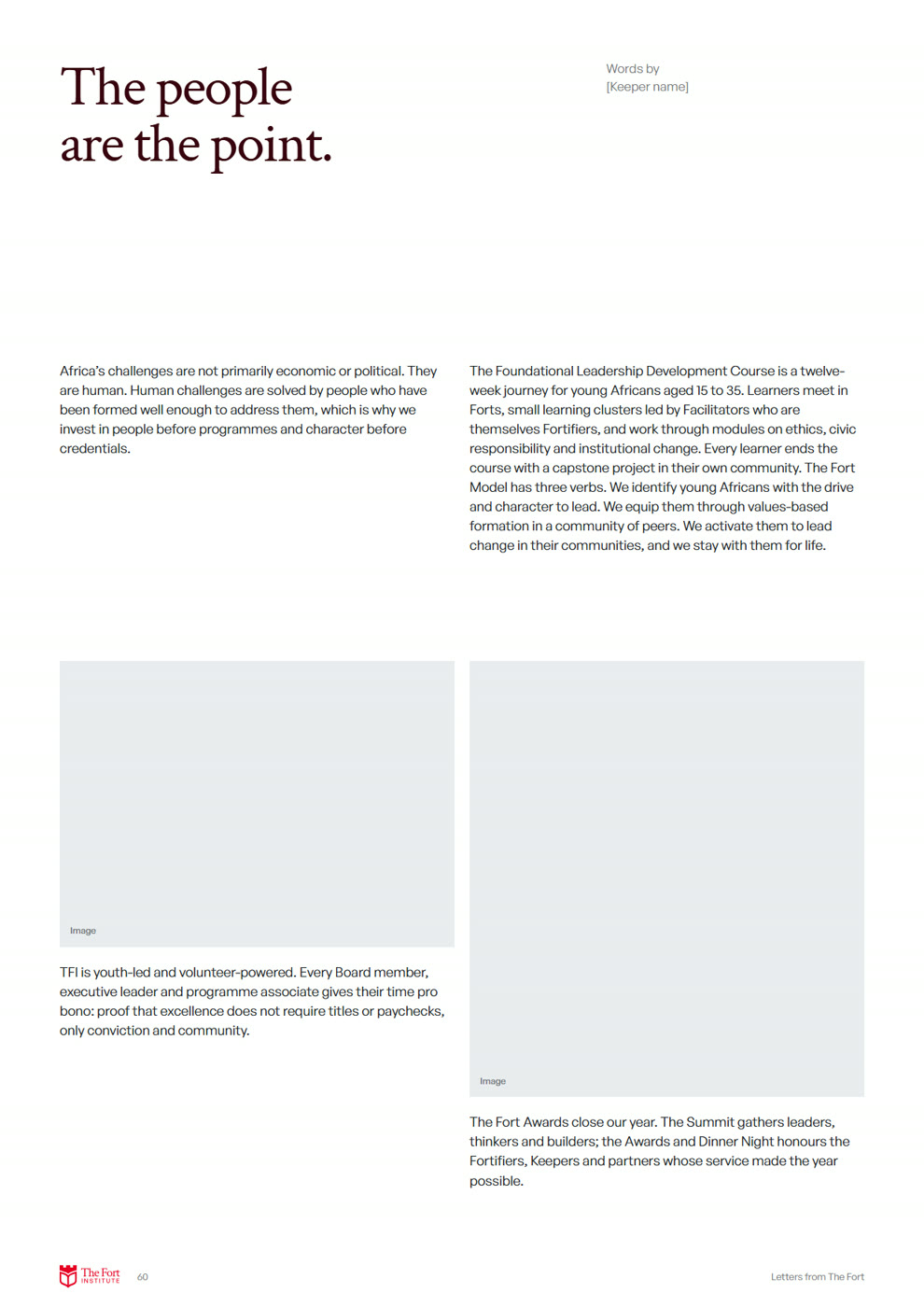Letters print edition · spread page