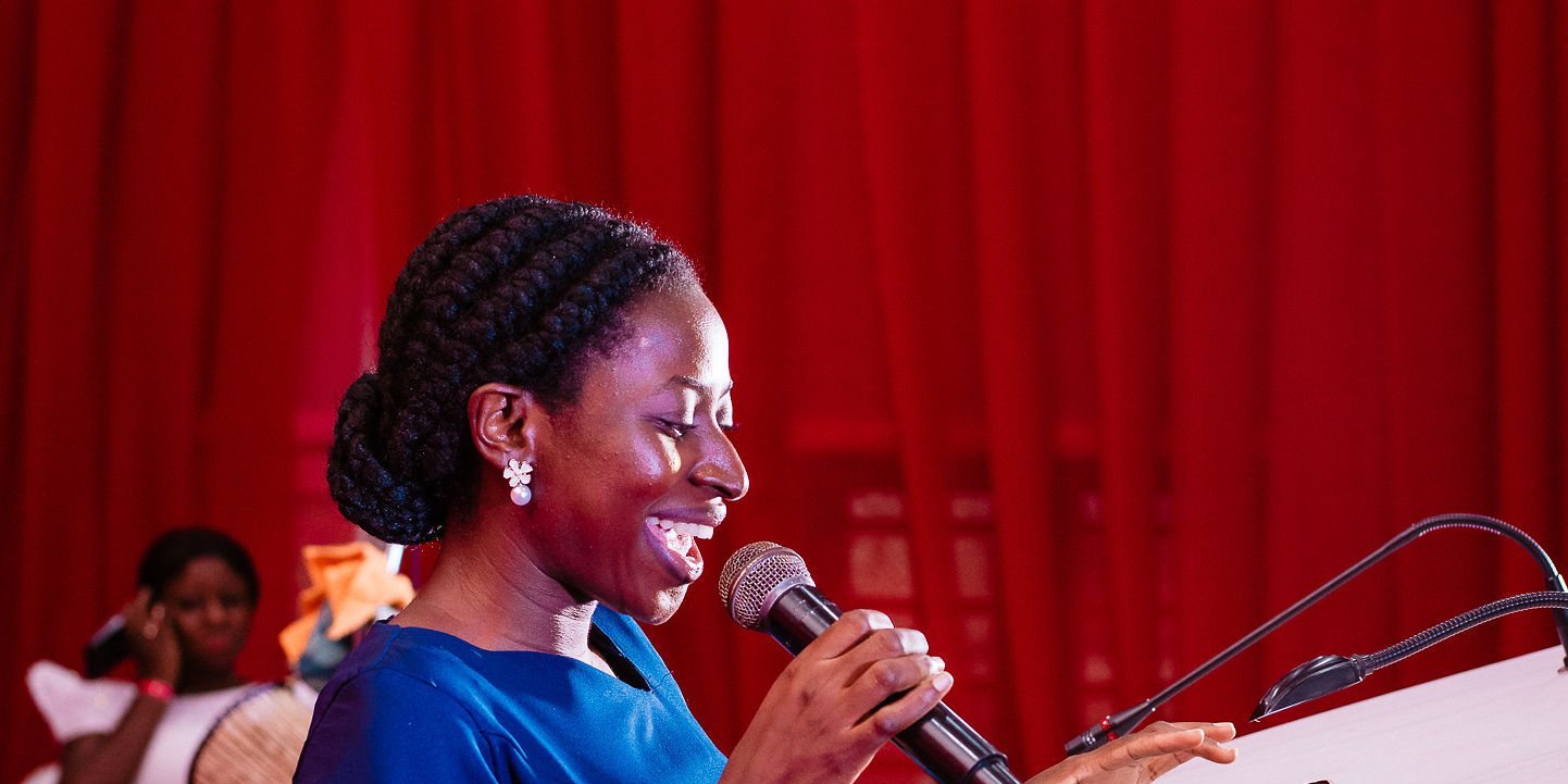 Leadership happening: mid-sentence on stage, The Fort Awards 2025